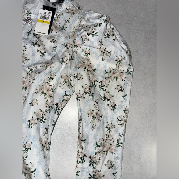 Danielle Bernstein Floral-Print Rhinestone Dress size Medium M floral blue - Picture 5 of 8